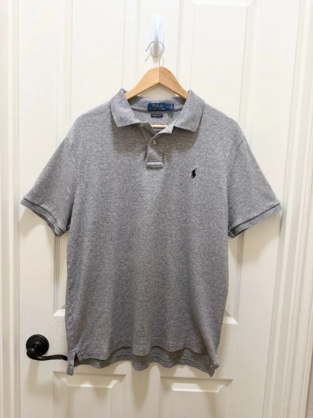 Polo Ralph Lauren Men's CottonCustom Fit Polo Shirt Size XL  Grey Casual